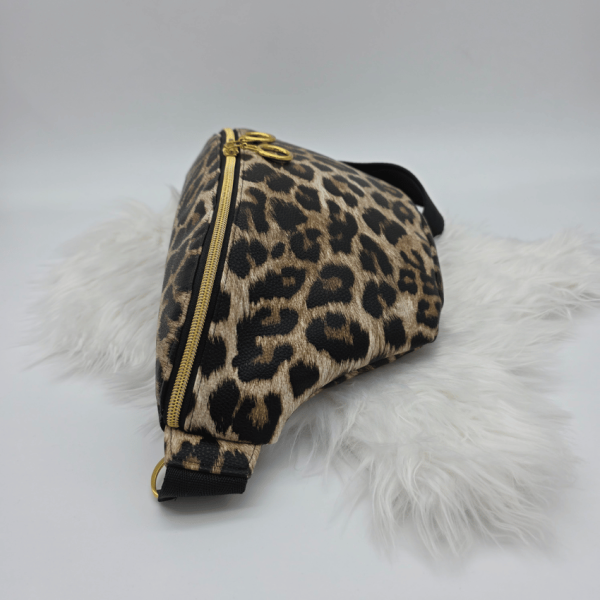 Bauchladen - Leo - Kunstleder Braun - Schwarz - Groß